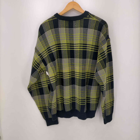 90S MADE IN USA グレンチェックコットンニット メンズ import:XL