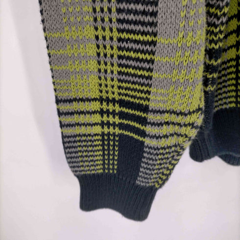 90S MADE IN USA グレンチェックコットンニット メンズ import:XL