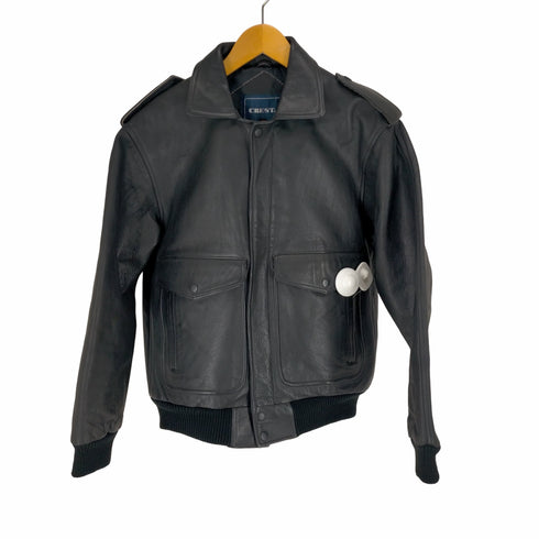 CREST リブ切替 G-1型 カウレザージャケット メンズ import:M