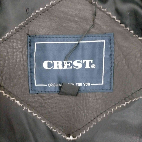 CREST リブ切替 G-1型 カウレザージャケット メンズ import:M