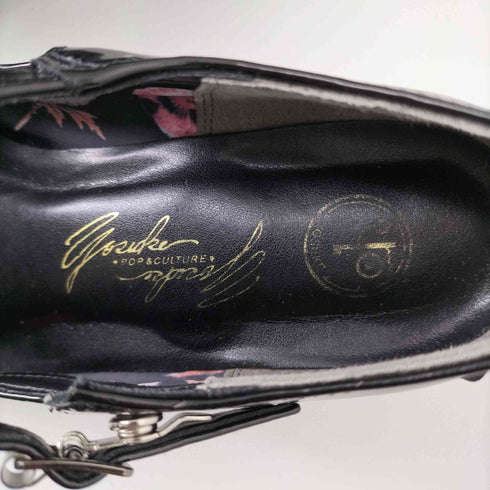 ヨースケ YOSUKE バックレース ストラップエナメルヒールパンプス レディース JPN:L