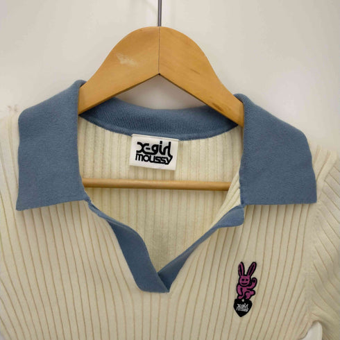 マウジー moussy XG RANDOM RIB KNIT POLO レディース FREE