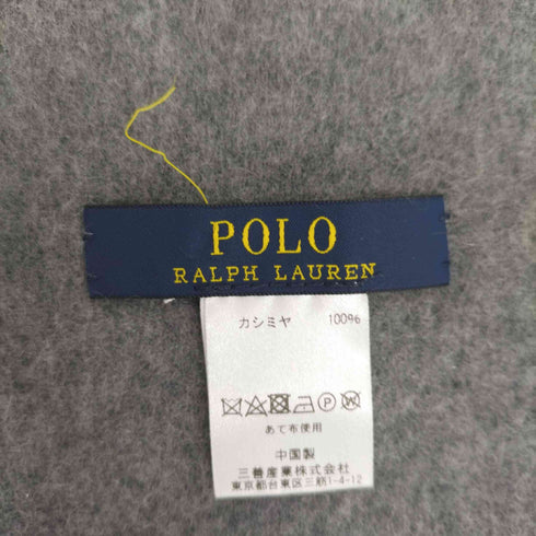 ポロラルフローレン POLO RALPH LAUREN ポニー刺繍 カシミヤ フリンジ マフラー メンズ