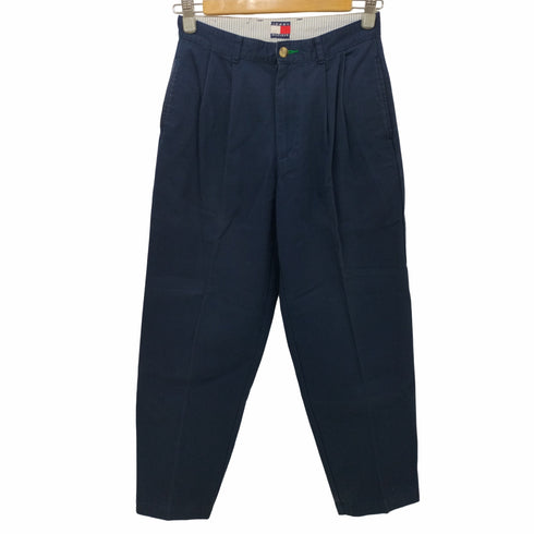 トミーヒルフィガー TOMMY HILFIGER 2タック ジップフライ ネイビーテーパードチノ レディース 14