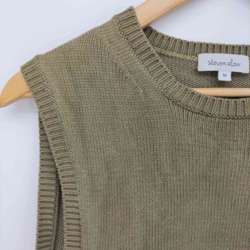 スティーブンアラン Steven Alan C/N SILK KNIT VEST_クルーネックシルクニットベスト メンズ JPN:M