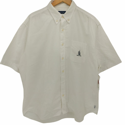ノーティカ NAUTICA ロゴ刺繍 ビックシルエット BD S/S シャツ メンズ import:M