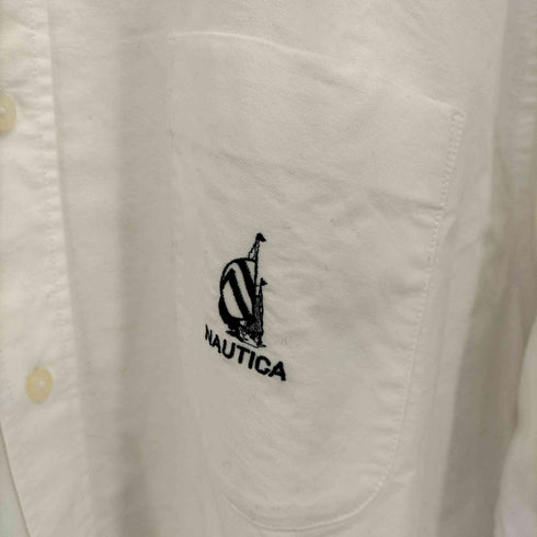 ノーティカ NAUTICA ロゴ刺繍 ビックシルエット BD S/S シャツ メンズ import:M