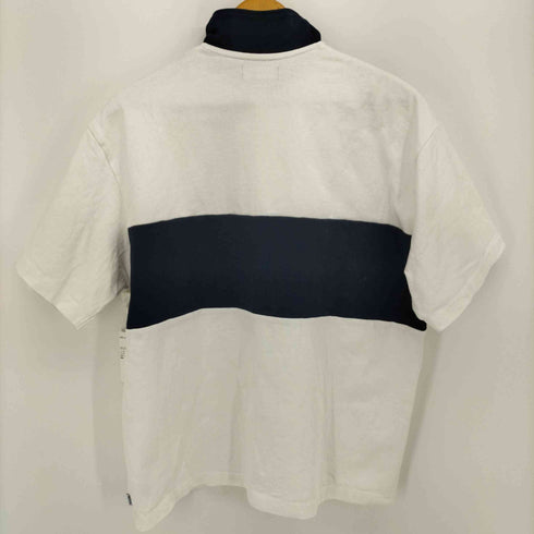ノーティカ NAUTICA Panel Border Half Zip Teeパネル ボーダー ハーフジップ Tシャツ メンズ import:M