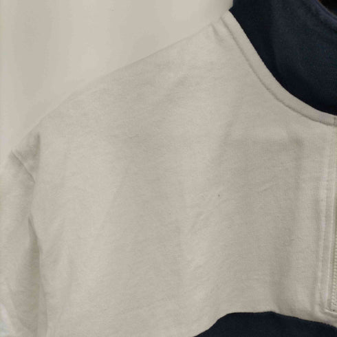 ノーティカ NAUTICA Panel Border Half Zip Teeパネル ボーダー ハーフジップ Tシャツ メンズ import:M
