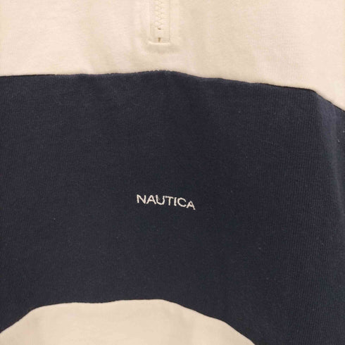 ノーティカ NAUTICA Panel Border Half Zip Teeパネル ボーダー ハーフジップ Tシャツ メンズ import:M