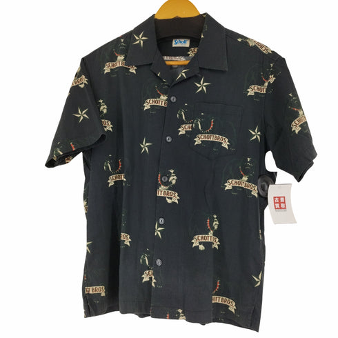 ショット ニューヨーク Schott NYC HAWAIIAN SHIRT BULLDOG 半袖ハワイアンシャツ メンズ JPN:S