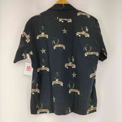 ショット ニューヨーク Schott NYC HAWAIIAN SHIRT BULLDOG 半袖ハワイアンシャツ メンズ JPN:S
