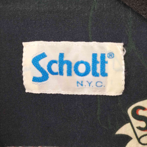 ショット ニューヨーク Schott NYC HAWAIIAN SHIRT BULLDOG 半袖ハワイアンシャツ メンズ JPN:S