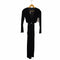 ザラ ZARA VELVET MIDI DRESS WITH CUT-OUT DETAIL レディース JPN:XS