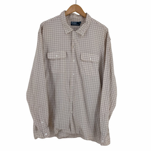 ポロバイラルフローレン Polo by RALPH LAUREN チェック オープンカラーシャツ メンズ import:XL
