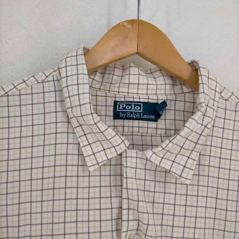 ポロバイラルフローレン Polo by RALPH LAUREN チェック オープンカラーシャツ メンズ import:XL