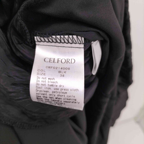 セルフォード CELFORD 21AW ワンショル ニット ドッキング ワンピース レディース JPN:38