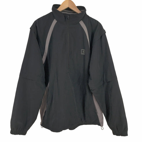 フルギ PGA TOUR 2WAY ピーチスキン ハーフジップブルゾン メンズ import:M