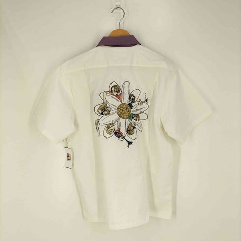 レフトアローン LEFT ALONE バイカラー 刺繍シャツ メンズ JPN:L