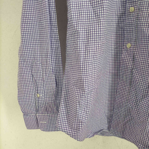 ラルフローレン RALPH LAUREN 00S ポニー刺繍 チェック柄 長袖BDシャツ メンズ import:L