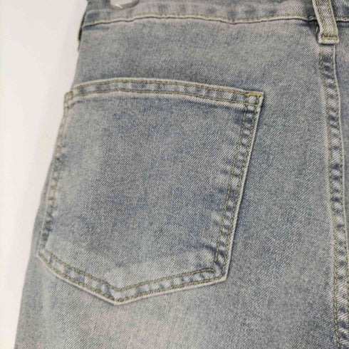 11SHOP97 サイドスタッズレース フロントスリット フレアデニム Y2K レディース JPN:M