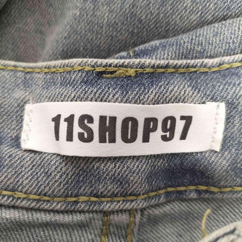 11SHOP97 サイドスタッズレース フロントスリット フレアデニム Y2K レディース JPN:M
