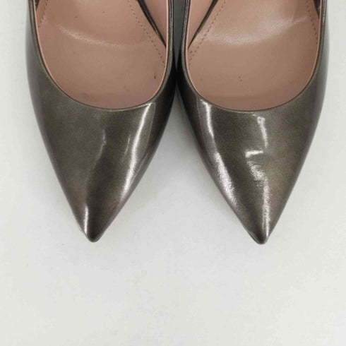ヴィットリオヴィルジリ VITTORIO VIRGILI ブロンズカラー チャンキーヒールパンプス レディース 39 1/2