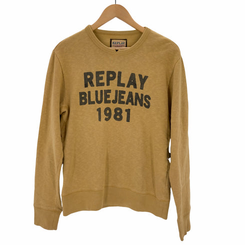 リプレイ REPLAY エルボーパッチ クルーネックスウェット メンズ JPN:M