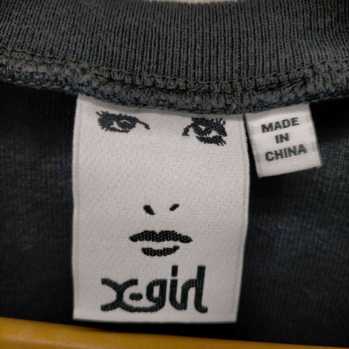 エックスガール X-girl 21SS EMBROIDERED MILLS LOGO S/S BABY TEE レディース JPN:M