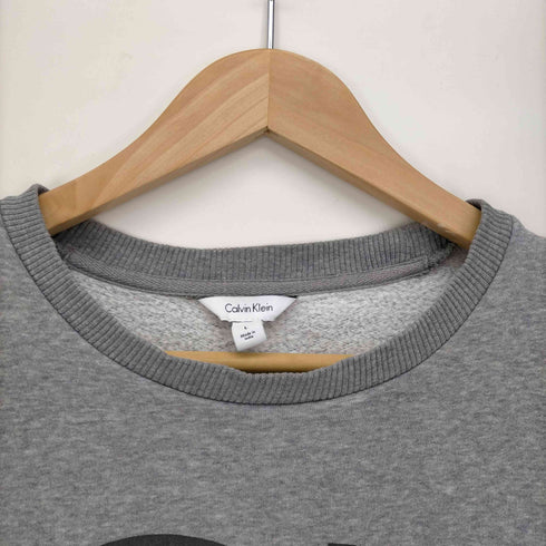 カルバンクライン CALVIN KLEIN CK ロゴ プリント クルーネック スウェット メンズ import:L