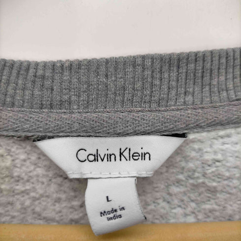 カルバンクライン CALVIN KLEIN CK ロゴ プリント クルーネック スウェット メンズ import:L