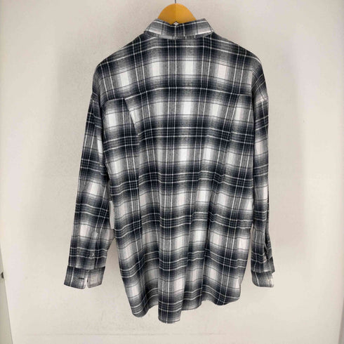 エックスガール X-girl 23AW FACE FLANNEL SHIRT フェイス ロゴ フランネルシャツ レディース import:M
