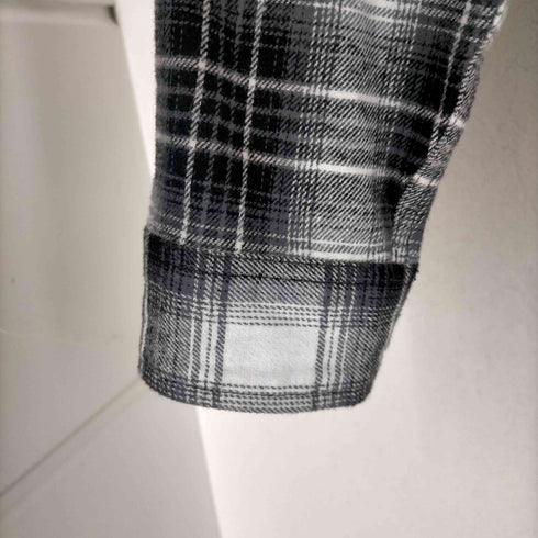 エックスガール X-girl 23AW FACE FLANNEL SHIRT フェイス ロゴ フランネルシャツ レディース import:M