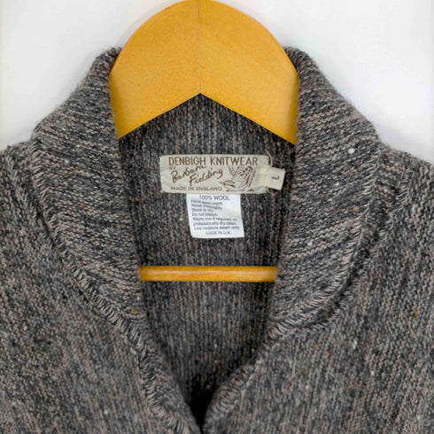 Denbigh Knitwear イングランド製 ショールカラー ウールメランジカーディガン レディース import:L