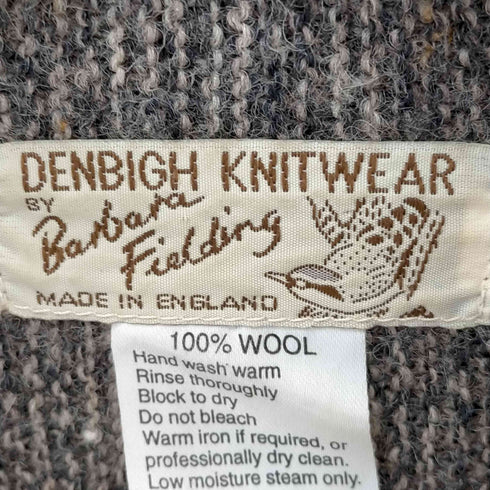 Denbigh Knitwear イングランド製 ショールカラー ウールメランジカーディガン レディース import:L