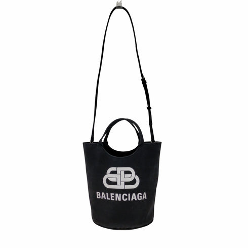 バレンシアガ BALENCIAGA WAVE TOTE M ミディアム 2WAY ハンドバッグ キャンバス レディース