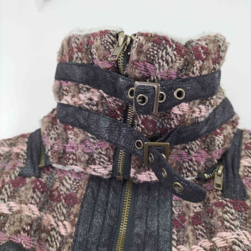 デシグアル Desigual ツイード切替ムートンジャケット レディース FR:36