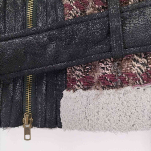 デシグアル Desigual ツイード切替ムートンジャケット レディース FR:36