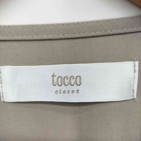 トッコクローゼット tocco closet フロントボタン スクエアネック フレア ワンピース レディース JPN:M