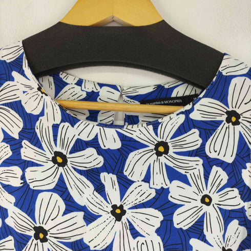 les essentiels de MONOPRIX フラワーデザイン ノースリーブレーヨンワンピース レディース EUR:38
