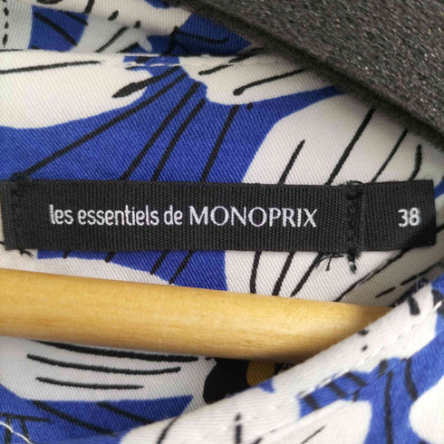 les essentiels de MONOPRIX フラワーデザイン ノースリーブレーヨンワンピース レディース EUR:38
