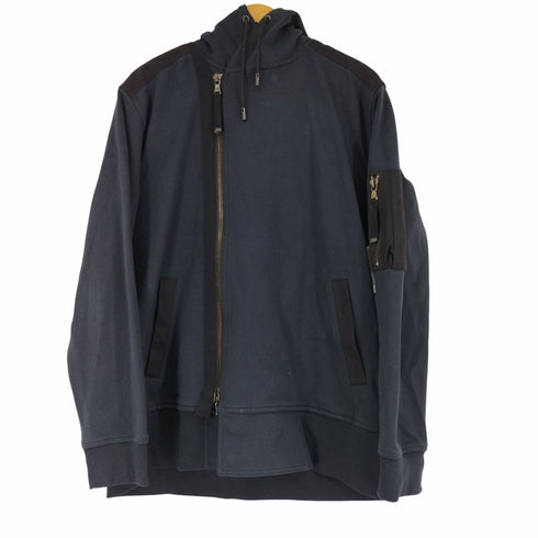 ディーゼルブラックゴールド DIESEL BLACK GOLD スリーブポケット ダブルジップフーディ メンズ import:XL