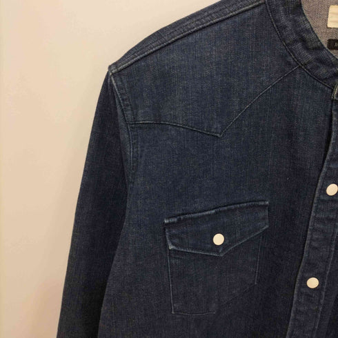 ビーミングバイビームス B:MING by BEAMS バンドカラー デニムウエスタンシャツ メンズ JPN:L