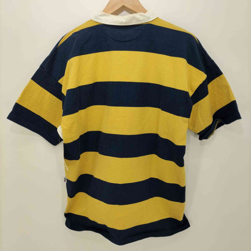 フィラ FILA ロゴ刺繍 ボーダーラガーシャツ バイカラー メンズ import:M