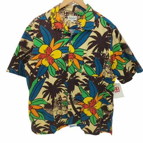 サーフラインハワイ SURF LINE HAWAII 総柄 コットンオープンカラーシャツ メンズ JPN:XL