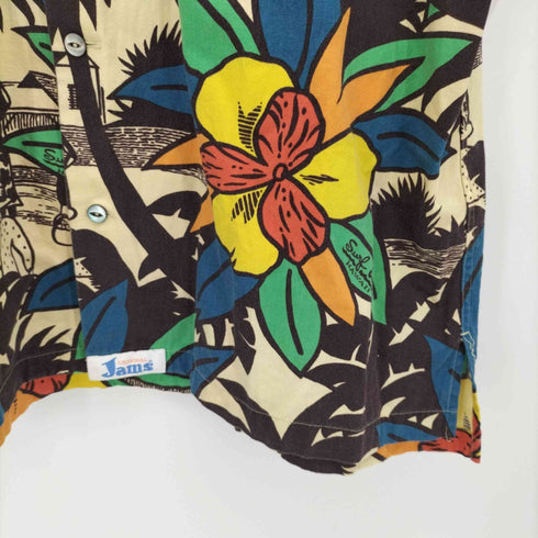サーフラインハワイ SURF LINE HAWAII 総柄 コットンオープンカラーシャツ メンズ JPN:XL