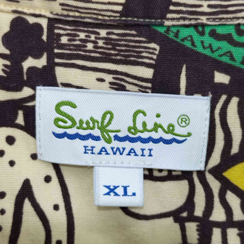 サーフラインハワイ SURF LINE HAWAII 総柄 コットンオープンカラーシャツ メンズ JPN:XL