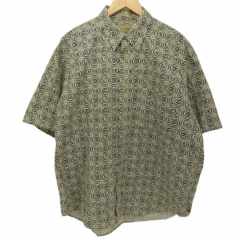 ナチュラルイシュー NATURAL ISSUE 90-2000s 総柄 ショートスリーブ ボタンダウンシャツ メンズ import:L