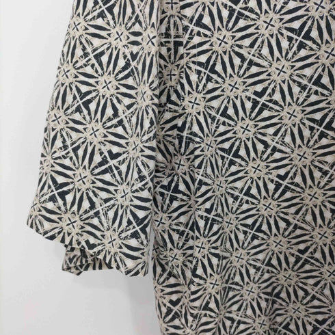 ナチュラルイシュー NATURAL ISSUE 90-2000s 総柄 ショートスリーブ ボタンダウンシャツ メンズ import:L