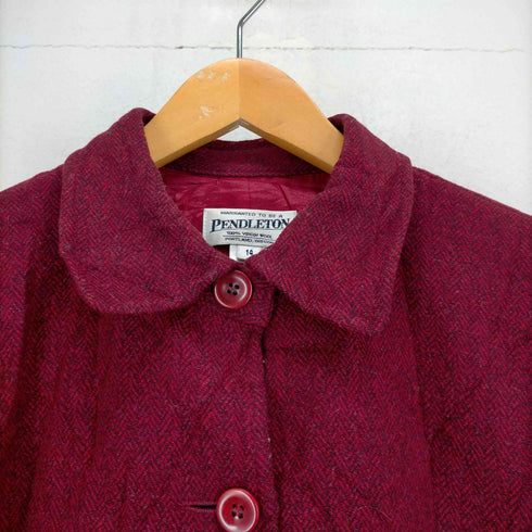 ペンドルトン PENDLETON ウール ヘリンボーンシャツジャケット レディース UK:14